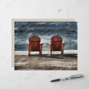 Rustikales Braun Adirondack Beach Stühle Art