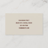 Rustikales Braun Adirondack Beach Stühle Art Visitenkarte (Rückseite)