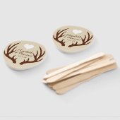Rustikales Braun Hirsche Antlers Coupels Namen Fächer (Non-assembled)