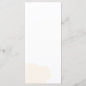 Rustikales Braun Hochzeitsessen Menükarte (Rückseite)