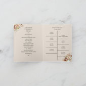 Rustikales Braun-Land-Blumenzwiebelprogramm Einladung (Innenseite)