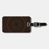 Rustikales Braun Mandala mit Western Charm Gepäckanhänger (Vorderseite horizontal)