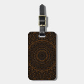 Rustikales Braun Mandala mit Western Charm Gepäckanhänger (Vorderseite vertikal)