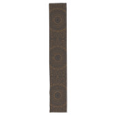 Rustikales Braun Mandala mit Western Charm Großer Tischläufer (Vorderseite)
