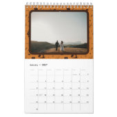 rustikales braun-orange Muster Foto Kalender (Jan 2027)