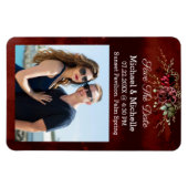 Rustikales Braun Save the Date unseres Hochzeitsma Magnet (Horizontal)
