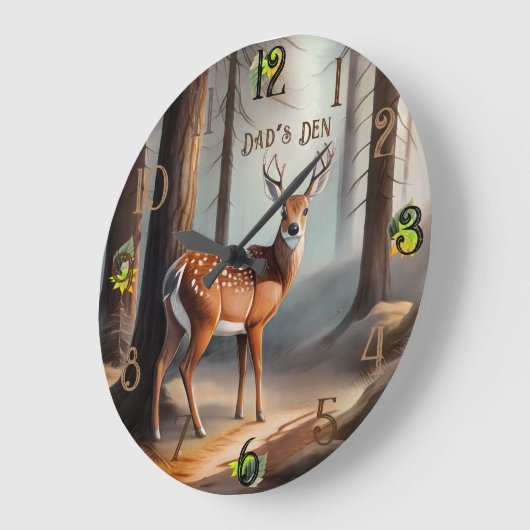 Rustikales Braun- und Graufärber Große Wanduhr (Winkel)