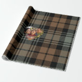 Rustikales Braun- und Schwarztartan-Weihnachtsgebä Geschenkpapier (Ungerollt)
