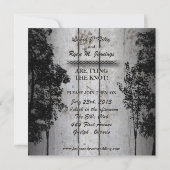 Rustikales Braunboard Hirsch & Baum Hochzeitsfeier Einladung (Rückseite)