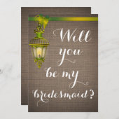 Rustikales Braunbraunes Brettermuster Einladung (Vorne/Hinten)