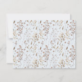 Rustikales braunes Blume Leaf florales botanisches Mitteilungskarte (Rückseite)