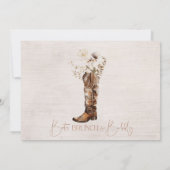 Rustikales braunes Brautparty Einladung (Rückseite)