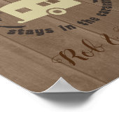 Rustikales braunes Camping Poster (Ecke)