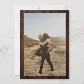 Rustikales braunes Foto Brautparty Einladung (Rückseite)