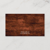 Rustikales Braunes Foto Pferde Visitenkarte (Rückseite)