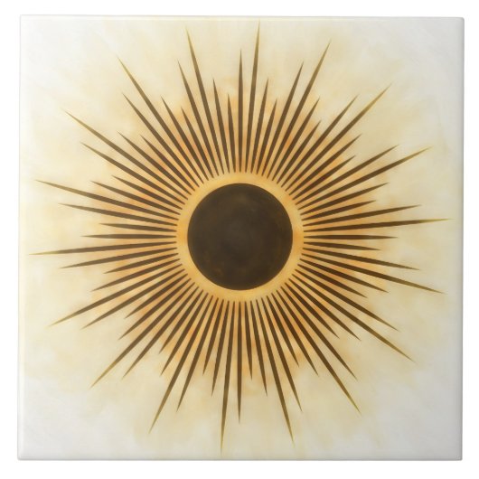 Rüstikales braunes Gold-Sonnenstrahl-Kunstfliese Fliese (Vorderseite)