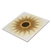 Rüstikales braunes Gold-Sonnenstrahl-Kunstfliese Fliese (Seite)