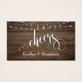 Rustikales braunes Holz und weiße Lichter, Trinkka (Rückseite)