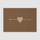 Rustikales braunes Kraft Heart Arrow Brautparty Seidenpapier (Vorderseite)
