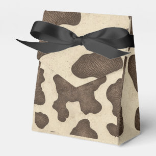 Rustikales braunes Kuh Print Country Western Rodeo Geschenkschachtel