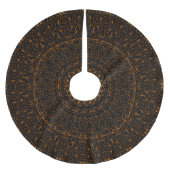 Rustikales braunes Mandala mit westlichem Charme Polyester Weihnachtsbaumdecke (Vorderseite)