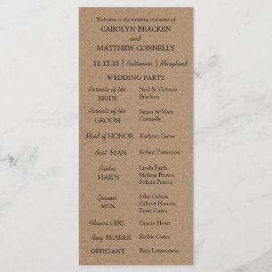 Rustikales Braunes Packpapier des Programm