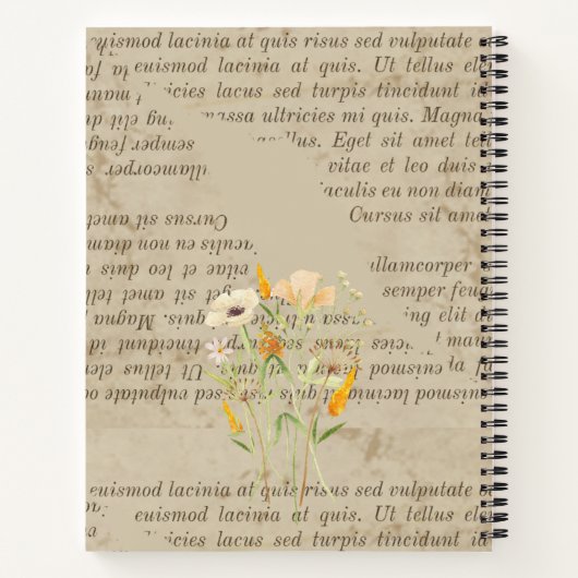 Rustikales braunes Papier Kraft Bauernstil Notizblock (Rückseite)