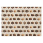 Rustikales braunes Pine Cone Wintermuster Tischdecke (Vorderseite (Horizontal))