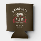 Rustikales braunes Poker-Junggesellenabschied-Gast Dosenkühler (Rückseite)