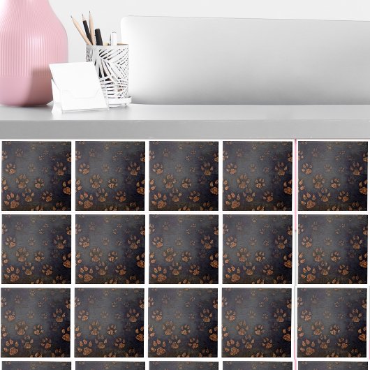 Rustikales, braunes, schwarzes Muster Fliese