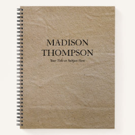 Rustikales, braunes Vintages Papier, einfaches Ant Notizblock