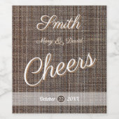 Rustikales, braunes Weinetikett (Einzelnes Label)