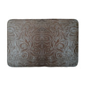 Rustikales braunes Western-Landledermuster Badematte (Vorderseite)