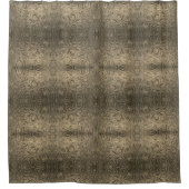 Rustikales braunes Western-Landledermuster Duschvorhang (Vorderseite)