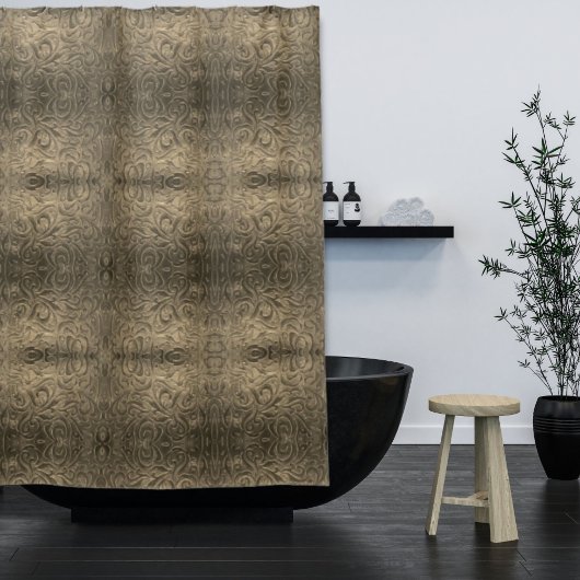 Rustikales braunes Western-Landledermuster Duschvorhang