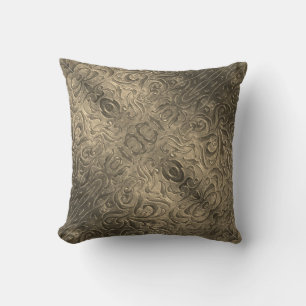 Rustikales braunes Western-Landledermuster Kissen