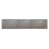 Rustikales braunes Westernland-Ledermuster Kurzer Tischläufer (Horizontal)