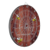 Rustikales Braunholz Dartscheibe (Vorderseite Links)