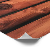 Rustikales Braunholz-Hintergrundbild Poster (Ecke)