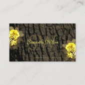 Rustikales Braunholz-Körner-Baumkronen-Flor-Monogr Visitenkarte (Vorderseite)