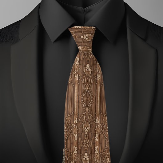 Rustikales Braunholz Krawatte