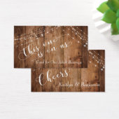 Rustikales Braunholz & leichte Gestänge Trinkkarte (Schreibtisch)