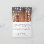 Rustikales Braunholz mit Licht | Danke, Ihre Karte (Innenseite)