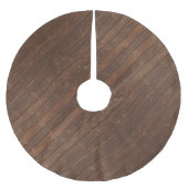 Rustikales Braunholz Polyester Weihnachtsbaumdecke (Vorderseite)