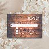 Rustikales Braunholz | RSVP Cards Karte