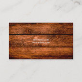 Rustikales Braunholz Textur Pferd Foto Equine Visitenkarte (Rückseite)