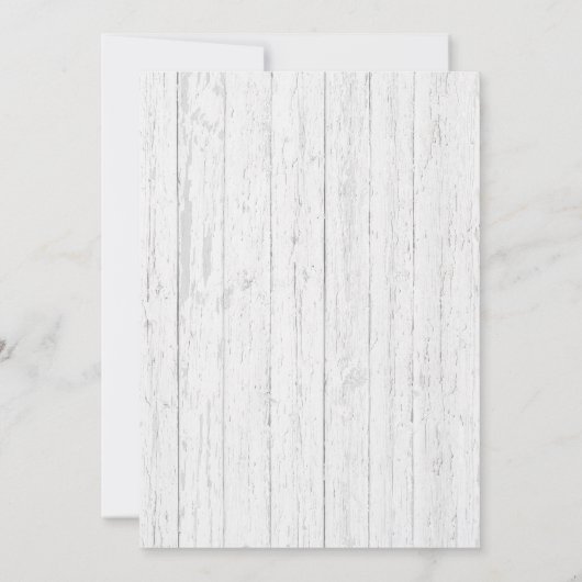 Rustikales Braunholz-Wandfahne Märchenmärchen Hoch Einladung (Rückseite)