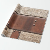 Rustikales Braunholzdesign Geschenkpapier (Ungerollt)