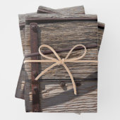 Rustikales Braunholzdesign Geschenkpapier Set (Beispiel)