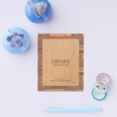 Rustikales Braunholzplättchen Flyer (Einzeln)